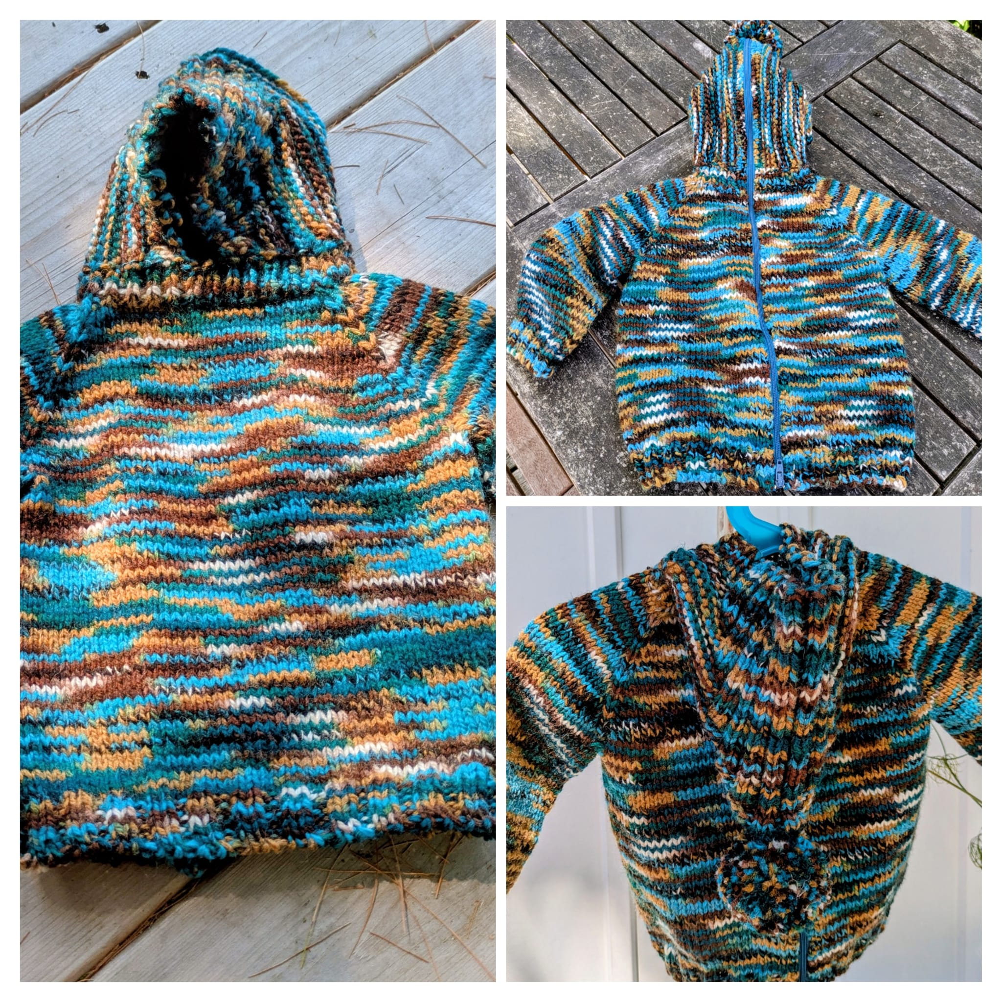 Swiss hooded baby sweater